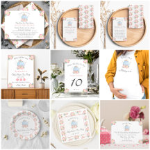 Watercolor Floral Tea Party Baby Shower
