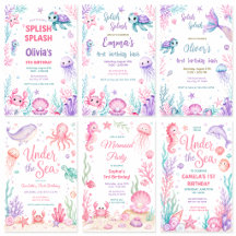 Under the Sea Mermaid Birthday Party Collection