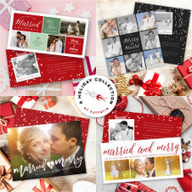 MARRIED AND MERRY 1ST CHRISTMAS   HOLIDAY WEDDING