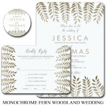 The Monochrome Fern Woodland Wedding Collection