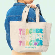 Teacher Repeat Modern Pastel Rainbow Colors