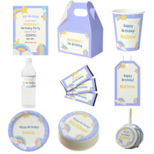 Blue Pop It Fidget Themed Birthday Party Set