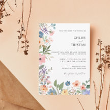 Wild Flower Wedding Invitation & Stationery