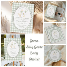 Sage Green Silly Goose Baby Shower