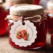 Rustic Homemade Strawberry Jam Mason Jar