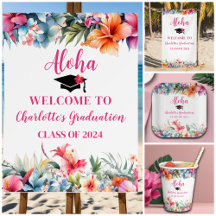 Tropical Aloha Luau Graduation Class Of 2024