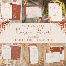 Chic Autumn Fall Rustic Floral Wedding Collection