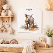 Playful Piglet Watercolor Collection