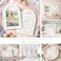 Wildflower Pink Bow Graduation