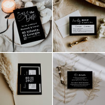 Black & White Modern Wedding Collection   MILA