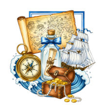 Treasure Chest Map Boat Birthday Collection