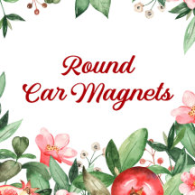 Pink Floral Pomegranate Ref and Car Magnet