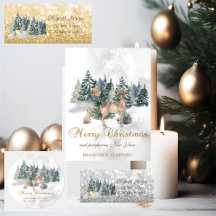 Reindeer,Forest,Bokeh Christmas