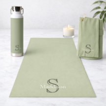 Custom Name Monogram Olive Black Sports & Apparel