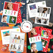 A SIMPLE & COLORFUL NEW YEAR HOLIDAY PHOTO CARDS