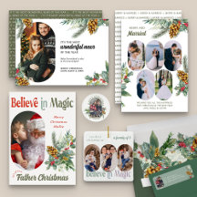 Rounded Lozenge Photo Collage - Christmas