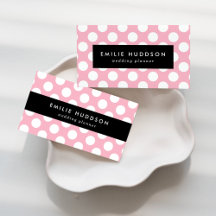 Pink Polka Dots Business Cards Collection