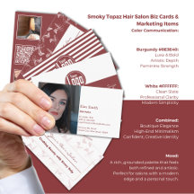 Smoky Topaz Hair Salon Biz Cards & Marketing Items