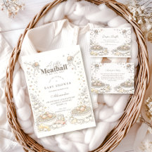 Whimsical Doodle Little Meatball Baby Shower