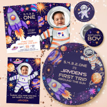 First Trip Around the Sun Outer Space Birthday