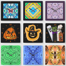 Wall Clocks Square Collection 