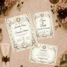 Timeless Celestial Sun Moon Wedding