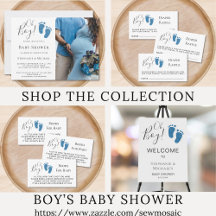 Oh Boy Baby Feet Couple's Baby Shower Collection