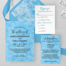 Blue Winter Frost Monogram Wedding Collection