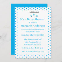 It's a Boy! Blue Polka-Dot Baby Shower