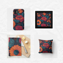 Warmth of petals - a warm tones floral design