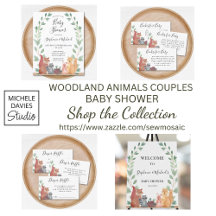 Cute Woodland Animals Couples Baby Shower