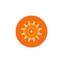 Red Wheel of Dharma (Symbol of Buddhism)