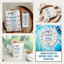 Shark Splash 5th Birthday Party Collection   Ocean