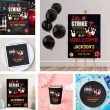 Fun Neon Bowling Birthday party Boy