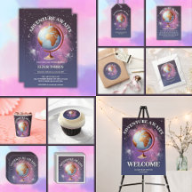 Dreamy Watercolor Adventure Awaits Baby Shower 