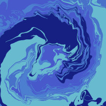 Shades of Blue Swirl Art 