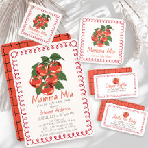 Red Tomato Italian Doodle Curly Frame Baby Shower