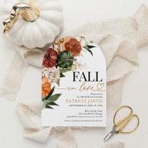 Fall in Love Autumn Pumpkin Bridal Shower 