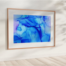 Abstract Indigo Alcohol Ink by Pauline Benjes