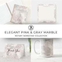 Elegant Gray Marble Notary Office