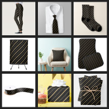 Gold Glittering Stripes and Dots 