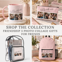 Friendship 3 Photo Blush Pink Gifts for Friends
