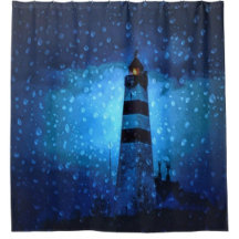 Nautical shower curtains