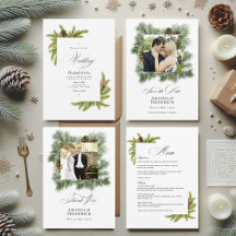 Evergreen Pines Winter Holiday Wedding Charm