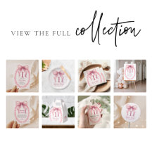 Cute Pink Bow Coquette 1st Birthday