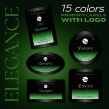 Product Labels Logo Black Gradient Soft Glitter