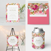 Peach and Pink Watercolor Bat Mitzvah