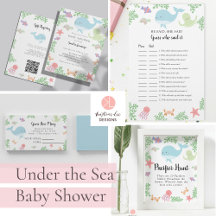 Under the Sea Baby Shower Pastel Cute Kawaii