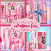 Custom Photo Valentine Day Stripes