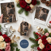 Elegant Personalized Family Christmas Photo